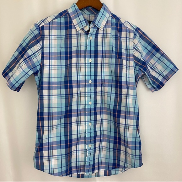 Men’s Blue Plaid Button Down Size S - Picture 1 of 4